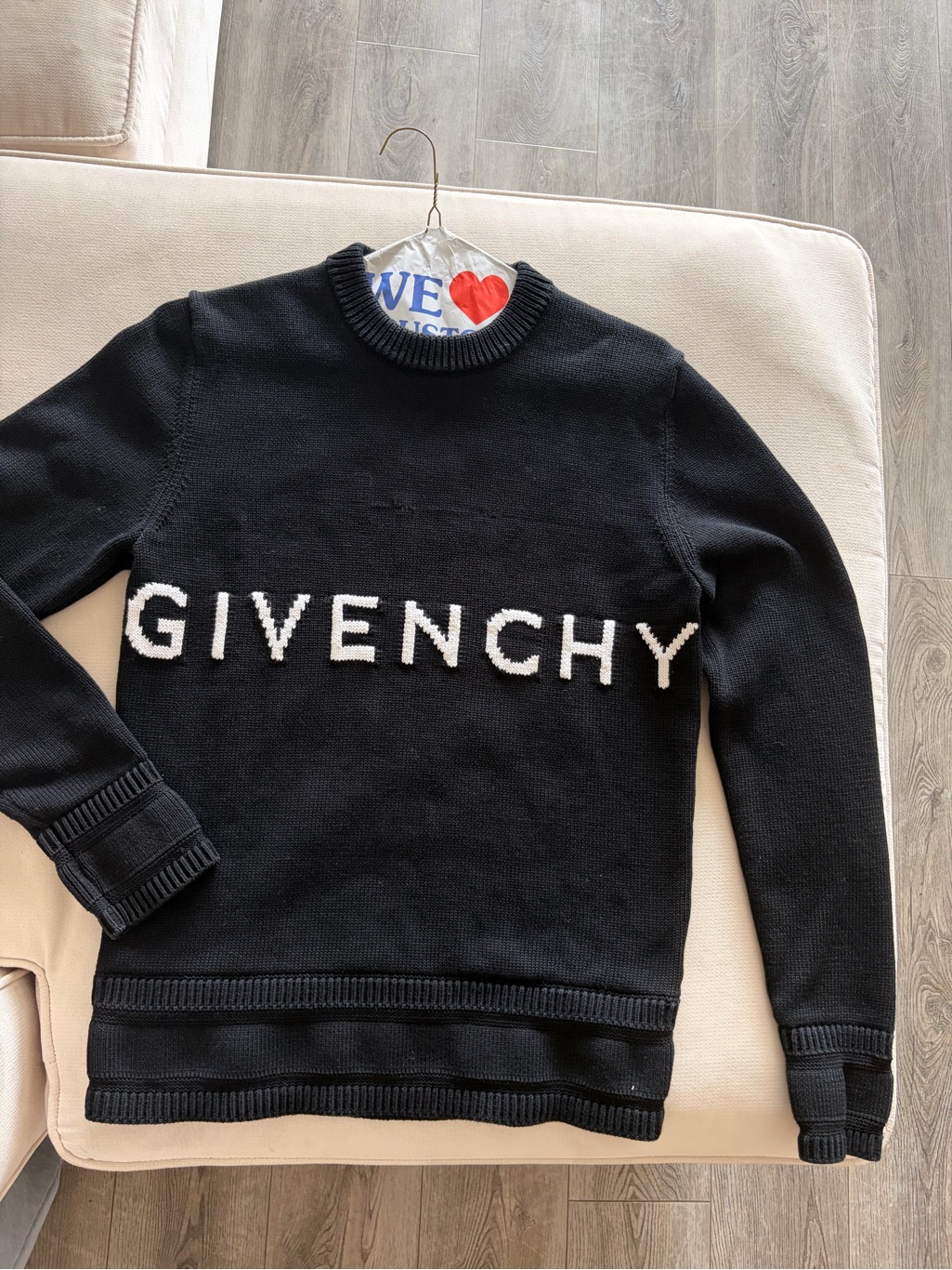 Givenchy Black And White Logo Knit Top